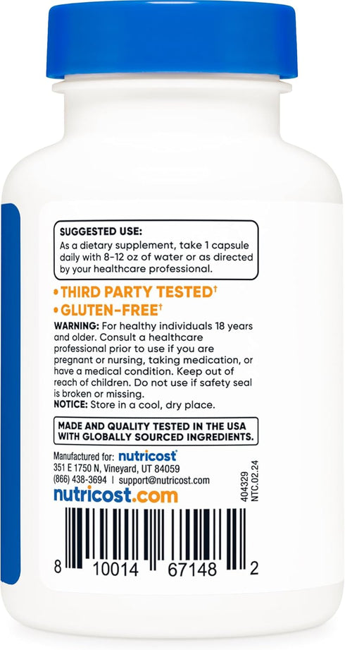 Nutricost Zinc Picolinate 50mg, 120 Vegetarian Capsules - Gluten Free, Non-GMO