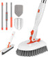 SetSail 4-in-1 Tile Tub Floor Scrubber with 52-inch Adjustable Long Handle Shower