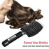 KTKUDY Detangling Hair Brush - Boar Bristle & Tangle-Free Design for Kids, Women, Men (Black)