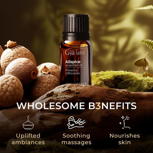 Gya Labs Allspice Essential Oil - 0.34 Fl Oz 100% Pure Natural Oil for Diffuser, Skin, and Candle Making