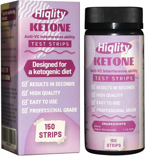 Hiqlity Keto Test Strips 150 Count Ketone Test Strips for Urine, Ketosis Test