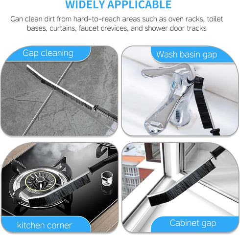 zffkz 3 23cm Pcs Crevice Cleaning Brush, Toilet Brush - Non-Slip Grip, All-Surface Safe (Tile, Glass, Car) - Bathroom
