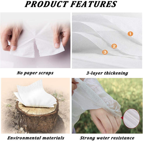 Car Tissue Refill, Disposable Facial Tissues, Travel Size Pack for Purse, 12 Packets, 360 Sheets, Soft and Comfortable