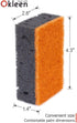 Black & Orange Multi Use Scrub Sponges | 9 Pack | Heavy Duty Non Scratch Fiber, Made in Europe
