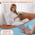 Knee Wedge Pillow, Memory Foam Leg Pillow for Sleeping, Triangle Pillow Wedge for Knee Support, Leg Elevation, Back
