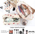 3 Pieces Large Capacity Checkered Makeup Bag, Canvas Travel Toiletry Organizer, Cute Pouch for Women