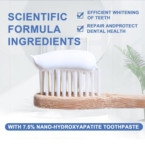 Hannahcos 2Pcs 4.23oz Hydroxyapatite Toothpastes, Hydroxyapatite Toothpastes for Enamel Protection and Tooth