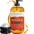 Natural Nourishing Massage Oil with Roller Ball, Therapeutic Citrus & Coconut Oils for Dry Skin, 8.8 oz