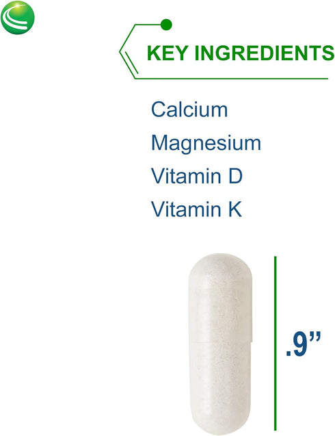 Nutra BioGenesis Osteogenesis - Calcium, Magnesium, Vitamin D & K for Bone Strength, 120 Capsules