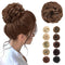 MORICA Messy Hair Bun Hair Scrunchies Extension, Curly Wavy Synthetic Chignon Hairpieces for Women