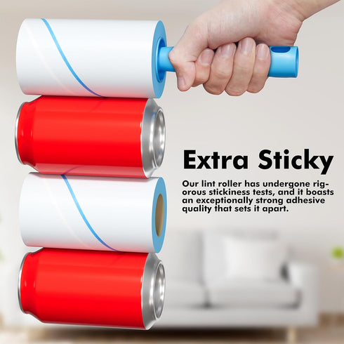 Lint Rollers for Pet Hair, Extra Sticky 1000 Sheets Mega Value Set for Clothes, Furniture, and Carpet