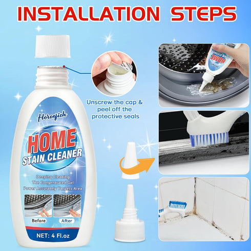 Mold Stain Cleaning Gel, Household Washing Machine Cleaner for Washing Machine Seal, Refrigerator Strips, Grout Cleaner