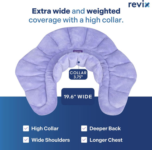REVIX Microwave Heating Pad for Neck, Shoulders, and Back Pain Relief, Weighted Microwavable Wrap