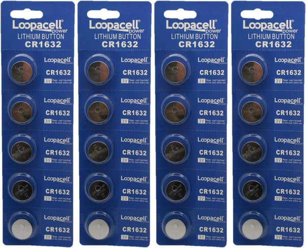 CR1632 3 Volt Lithium Coin Cell Battery, Pack of 20