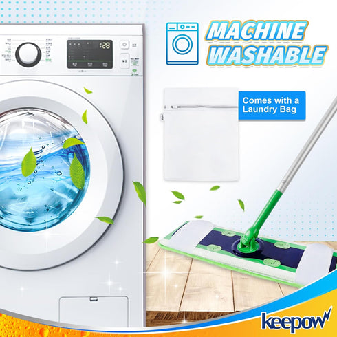 KEEPOW Microfiber Mop Pads for Swiffer XL Mops Reusable Wet and Dry Mopping Cloths Compatible with Swiffer Sweeper