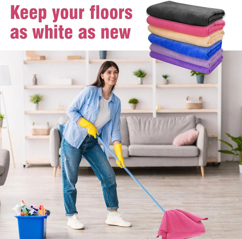 12 Pcs Extra Large Microfiber Cleaning Cloth, 30 x 20 Inch, Reusable Thick Towels for Home Office Window Cars