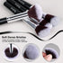 SOLVE Makeup Brush Set, 32 Pieces Professional Brushes Kit, Wooden Handle, Black