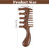 KFHENSOMR 1 PCS Wooden Scalp Massager Comb Natural Sandalwood Scalp Massager Comb Wide Fine Tooth with Handle for Men