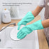 Reusable Rubber Gloves for Dishwashing, 4 Pairs, Household Cleaning Gloves for Washing Dishes, Small