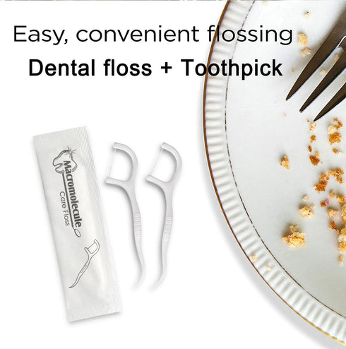 150 Pack Dental Floss Picks, Individually Wrapped Travel Dental Flossers, Unflavored Disposable Picks