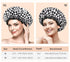 mikimini Shower Cap for Women and Girls | Elegant Chessboard Design, Double-layer Waterproof, Reusable, Medium
