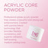 Young Nails Acrylic Core Powder, Self-Leveling Acrylic Nail Powder, Clear Nude Pink White, 85g