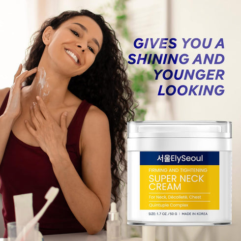 Super Neck Chest Wrinkle Cream - Advanced Tightening Firming Lifting, Korean Skin Care Anti-Aging
