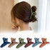 Whaline Hair Claw Clip, 6 Color Hair Jaw Clamp Clips, 4.3 Inch Nonslip Strong Hold Matte Butterfly Clip