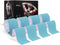 Kinesiology Tape (4 Pack) 16.4ft Water Resistant Athletic Tape for Pain Relief, Injury Recovery, Ice Blue