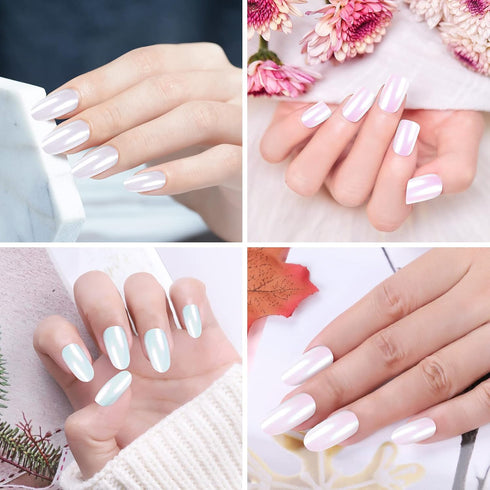 Artdone Chrome Nail Powder, Metallic Mirror Glitter Effect Pigment for Gel Polish Nail Art Decoration