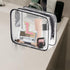 Clear Portable Travel Toiletry Bag, Chenille Letter Cosmetic Bag with Zipper, Waterproof Organizer (Black, B)