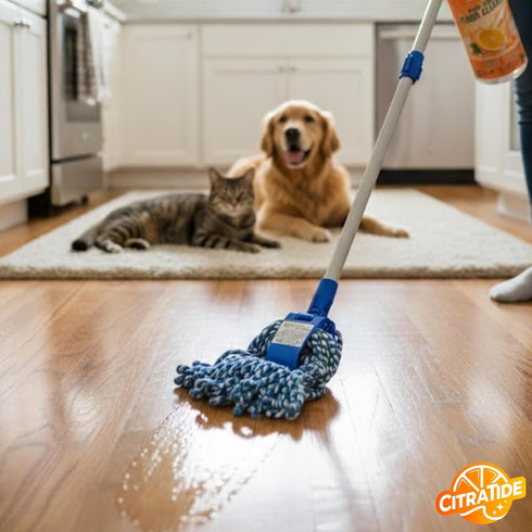 Hardwood Floor Cleaner and Polish Restorer Heavy Duty Plant-Based Cleaning & Conditioning Citrus Formula for Tile
