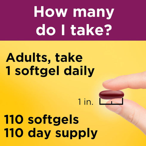 Nature Made Prenatal with Folic Acid + DHA, 110 Softgels for Daily Nutritional Support, 110 Day Supply