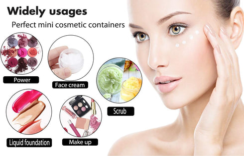 10 Gram Sample Containers with Lids, 40 PCS Small Cosmetic Sample Jars for Makeup, Lotion, Liquids, Powder