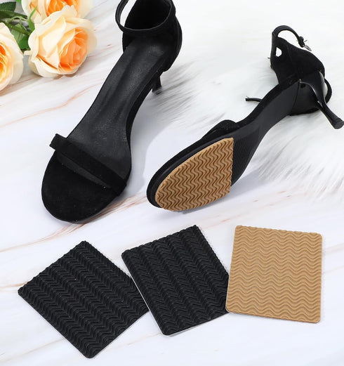 ValueBargain 4-Pack, (2 Boot Heel Replacement - Shoe Heel Pads Anti Slip Shoe Heels Repair Kit with Adhesive Cushion