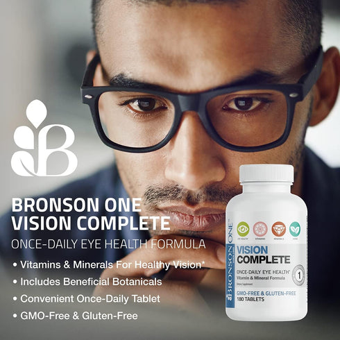 Bronson ONE Daily Vision Complete Eye Health Support Multivitamin - 180 Tablets