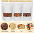 Blisstime 50 Pieces Resealable Bags for Small Business - White Kraft Paper Stand Up Pouches