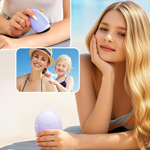 NICECHEF 1.86oz Sunscreen Applicator for Kids with Replaceable Body Sunblock Lotion Sponge Sunscreen Sponge Applicator