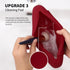 Silicone Makeup Brush Holder Travel Cosmetic Bag, Soft Portable Case with Anti-Fall Out Magnetic Closure, Red