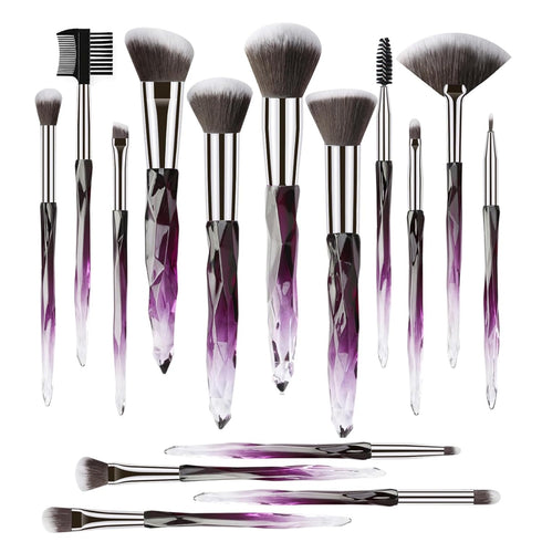 Kingtree Makeup Brushes, 15PCS Premium Synthetic Makeup Brush Set for Foundation, Face Powder, Eyeshadow
