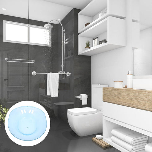 Postpartum Care Sitz Bath Tub for Toilet Seat Ergonomic Deep Bowl Soaking Basin for Women Comfortable Steam Seat