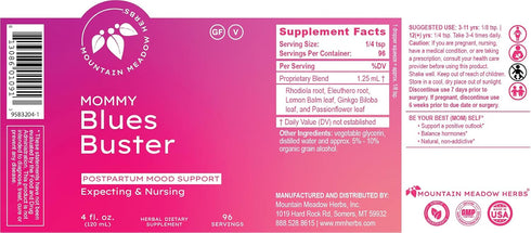 Mommy 4oz Mountain Meadow Herbs Blues Buster Herbal Mood Supplement - - Boost Your Mood, Lift Your Spirits for a Calm