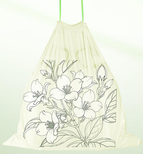 YIHUANYIFA 4 180pcs 180pcs) Gallon Trash Bags Drawstring Tear-Free Separated for Bathroom Office Home Bedroom Trash Can