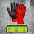 13 Gauge Polyester Shell with Latex Crinkle Palm Dipped Safety Work Gloves, 12 Pairs for Landscaping, XXL