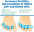 ViveSole Toe Separators for Men & Women Small (2 Pairs) - Silicone Gel Spreaders for Plantar Fasciitis, Bunions