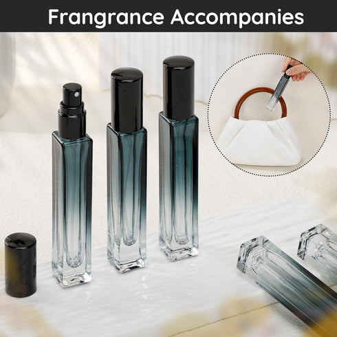 Segbeauty Refillable Perfume Bottle Travel, 5pcs 10ML Mini Glass Spray Bottles for Dispensing Toiletries