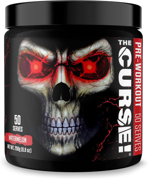 JNX SPORTS The Curse! Pre Workout Powder for Men & Women, 50 Servings, Watermelon Flavor – Boost Energy, Strength &