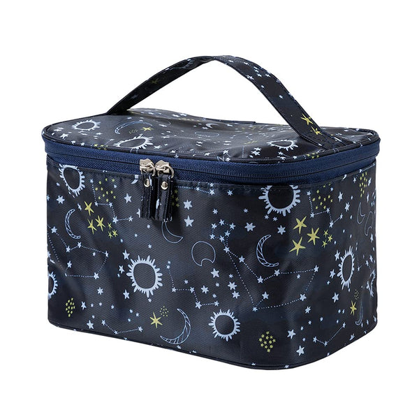 HOYOFO Makeup Bag Cosmetic Bags for Women, Travel Makeup Organizer Case, Starry Sky Design