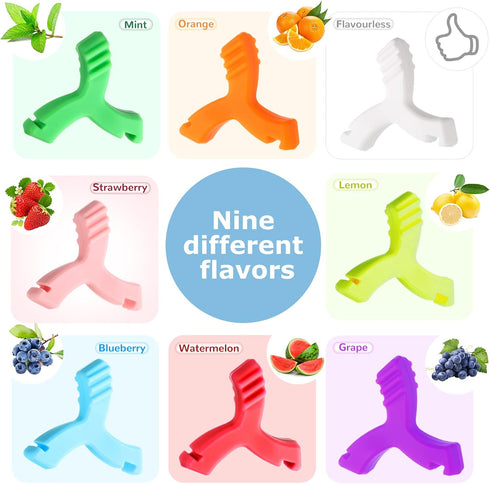 8 Pcs Y Shaped Aligner Colorful Tray Seaters for Invisible or Metal Braces, 8 Colors and Scents