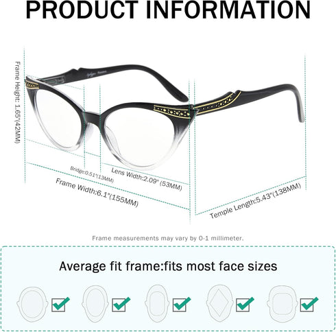 Eyekepper Striped Reading Glasses (3 Pairs) for Men, Spring Hinge, Sunshine Readers (+2.50, Black/Red/Grey Lens)